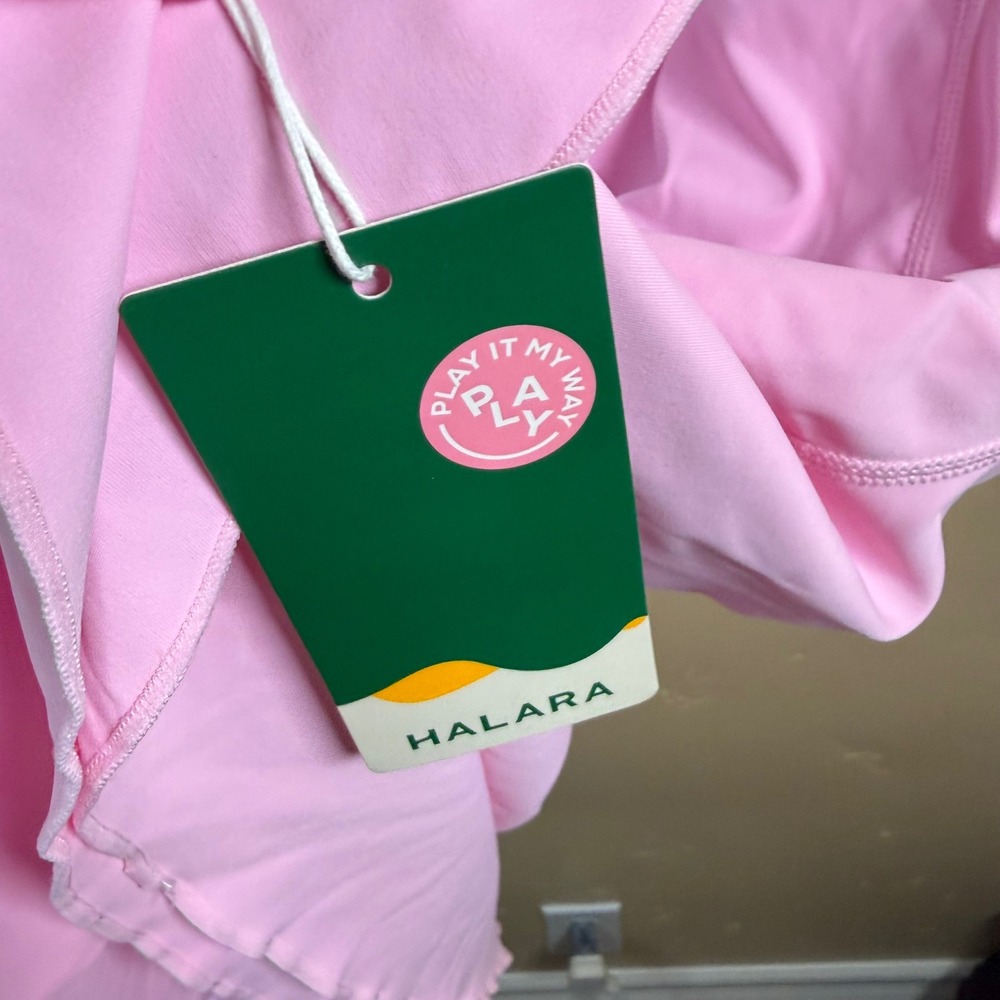 NWT Halara SoftlyZero Athletic Dress/Shorts Women XL Pink Ruffle Tennis Golf Set - Picture 6 of 11